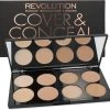 Makeup Revolution Cover & Conceal Cream Palette - Light -Cosmeticawinkel 1200x1122 3