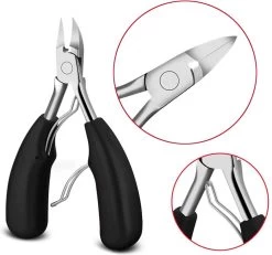 WVspecials® Professionele Zwarte Nagelschaar - Kalknagel Schaar - Ingegroeide Teennagel - Nageltang Groot -Nagelschaar Voor Harde Nagels - Teennagel - Nageltang - Nagelschaartje - Nagelschaar - Kalknagels - Schaar - Hand Verzorging - Nagelknipper -Cosmeticawinkel 1200x1124