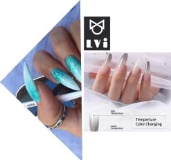Elvi Polygel Starterskit -Complete Set Inc. USB UV/Led Mini Lamp-6x15g Polygel Kleuren Blauw - Nagelverlenging Polyacryl UV Nagellak-Quick Extension Temperature Color Changing Gel Blue Green -Cosmeticawinkel 1200x1127 3