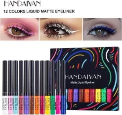 HANDAIYAN® | Liquid Eyeliner | Set Van 12 Kleuren | Gekleurde Eyeliner Set | Make Up | Waterproof | Langhoudend -Cosmeticawinkel 1200x1127 6