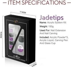 Acrylnagels Set | Nail Art | Liquid MMA Free | Wit, Roze & Transparant -Cosmeticawinkel 1200x1129 5