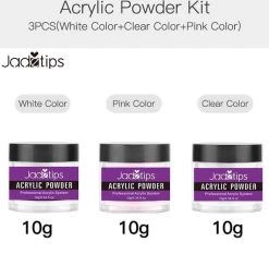 Acrylnagels Set | Nail Art | Liquid MMA Free | Wit, Roze & Transparant -Cosmeticawinkel 1200x1134 4
