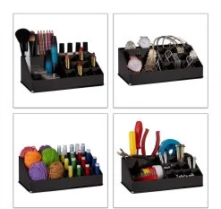 Relaxdays Cosmetica Organizer - Cosmeticahouder - Make Up Toren - Doorzichtig - 16 Vakken - Zwart -Cosmeticawinkel 1200x1134 5