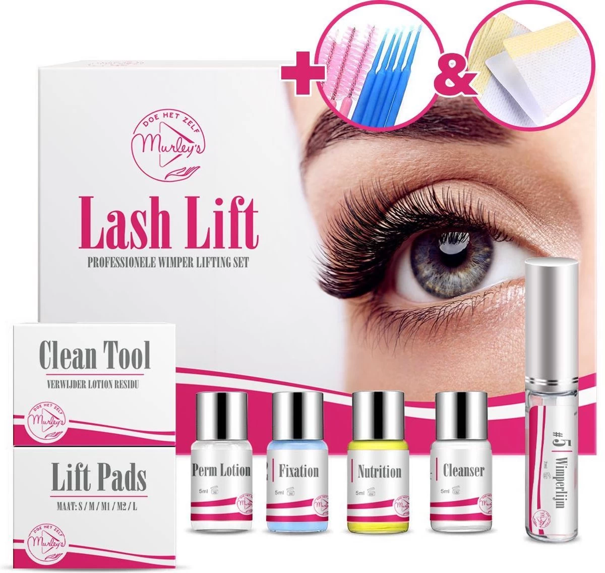 MURLEY’s Lash Lift Professionele Wimperlifting Set - Eyelash Lifting Kit - Wimperlift - Lashlift - 12 Weken Lang Perfect Gekrulde Wimpers - Geen Wimperkruller Meer Nodig 3 MURLEY’s Lash Lift Professionele Wimperlifting Set - Eyelash Lifting Kit - Wimperlift - Lashlift - 12 Weken Lang Perfect Gekrulde Wimpers - Geen Wimperkruller Meer Nodig