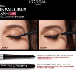 L’Oréal Paris Infallible Gel Automatic Eyeliner - 001 Intense Black -Cosmeticawinkel 1200x1139 3