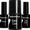 Méanail Gellak – Starterspakket - Primer 15ml - Base Coat 10ml - Top Coat 15ml - Voor Led Lamp - Gel Nagellak