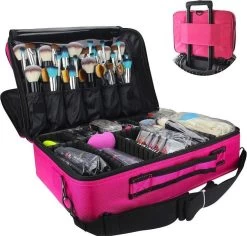 Cosmetica Koffer - Make-up Koffer Met Verstelbare Vakken - Visagie En Nagelstyliste Beauty Koffer - 40x30x14CM - Roze -Cosmeticawinkel 1200x1146 8