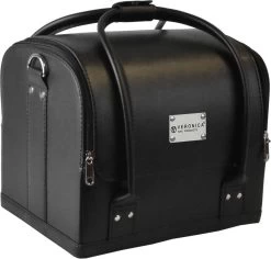 Praktische Handkoffer - Mat Zwart - Make-up, Nagel, Visagie Beautycase - Lichtgewicht - Met Draagriem