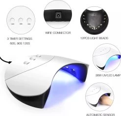 Royala D11 Gellak Starters Pakket + Inclusief UV LED Lamp + 10 Verschillende Gellak Kleuren - Gellak Lamp – Gellac Set - Alle Benodigdheden In Eén - Uitgebreid 62-Delig Pakket- Gel Polish Set - Gellak Set - UV LED Lamp -Cosmeticawinkel 1200x1148 3