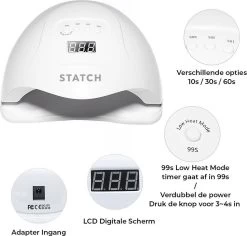 Statch LED Nageldroger Voor Gelnagels - Inclusief Bewegingssensor En Timer – 36LED Lampen- LCD Display -Cosmeticawinkel 1200x1148 8