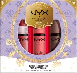 NYX Professional Makeup - Holidays 2022 Mrs Claus - Butter Gloss Trio - Lip Gloss -Cosmeticawinkel 1200x1150 7