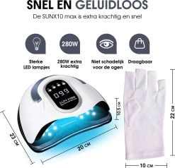 UV Lamp Gelnagels - 280 Watt - Gellak Lamp - Nagellamp - Nageldroger -Cosmeticawinkel 1200x1154 2