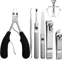 XYZ Goods - 7-delige Manicure Set - Speciaal Voor Ingegroeide Teennagel En Kalknagel - Inclusief Etui