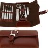 Fritzline© Professionele Manicureset 10-delig | RVS | Leren Etui | Nagelknipper | Nagelschaar | Nageltang