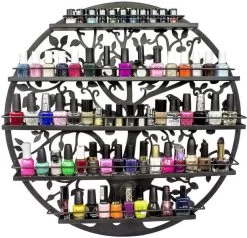 Confibel Nagellak Houder - Nagellak Flesjes Organizer - Essentiële Oliën Organizer - Rek Voor Flesjes - Wanddecoratie - Zwart