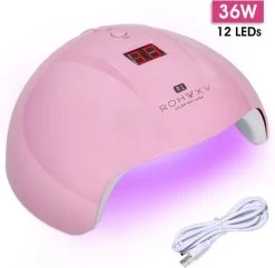 Merkloos Nagel UV Lamp Gelnagels - LED Lamp - Gellak - Nagellak Droger - Nagellak - 36W - Roze -Cosmeticawinkel 1200x1170