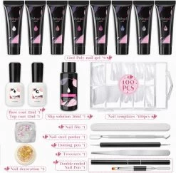 Merkloos Nagels Set - 8 Kleuren - Nagels Starter Set - Met Toplaag, Basislaag, Slipoplossing, Nagelverlengingsgel, Gel Builder - Voor DIY Voor Beginners - Beste Cadeau -Cosmeticawinkel 1200x1182 2