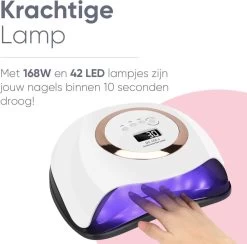 De Sera UV Lamp Gelnagels 168W - LED Lamp Nagels - Gellak Lamp - Nageldroger Met 2.5 Meter Lang Snoer - Wit -Cosmeticawinkel 1200x1184