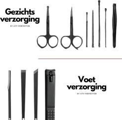 ⭐ATV PERFECTUM Luxe 18-delige - Manicure Set - Zwart Manicureset - Manicure Setje Pedicureset - Nagelschaartje - Nagelknipper – Nagelknipper Set - Manicureset - Manicuresetje -Cosmeticawinkel 1200x1184 6