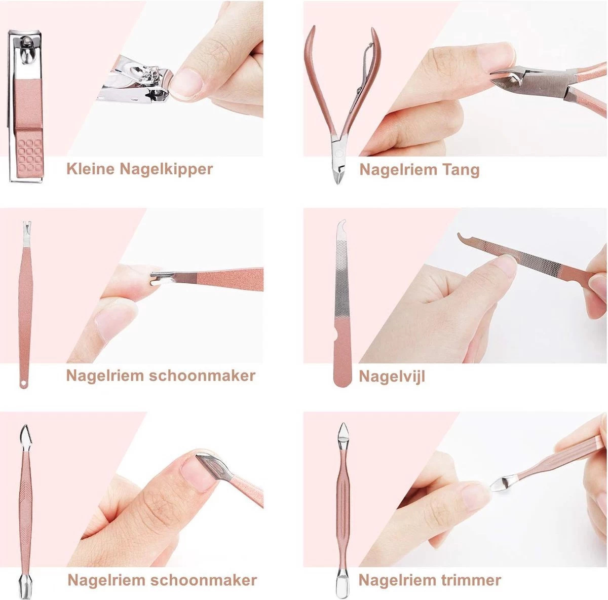 Merkloos Professionele Manicure Set & Pedicureset – Nagelset – Behandeling Nagels En Huid - 18delig 8 Merkloos Professionele Manicure Set & Pedicureset – Nagelset – Behandeling Nagels En Huid - 18delig - Afbeelding 6