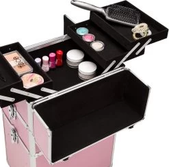 TecTake Cosmetica Koffer Met 3 Etages - Roze - Make-up Koffer -Cosmeticawinkel 1200x1185 12