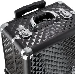 Dreamble Make-up Koffer - Make-up Trolley - Zwart - Rijdbaar - Met Wieltjes - Compact - 8 Vakken - Met Slot - 2 Sleutels -Cosmeticawinkel 1200x1186 14