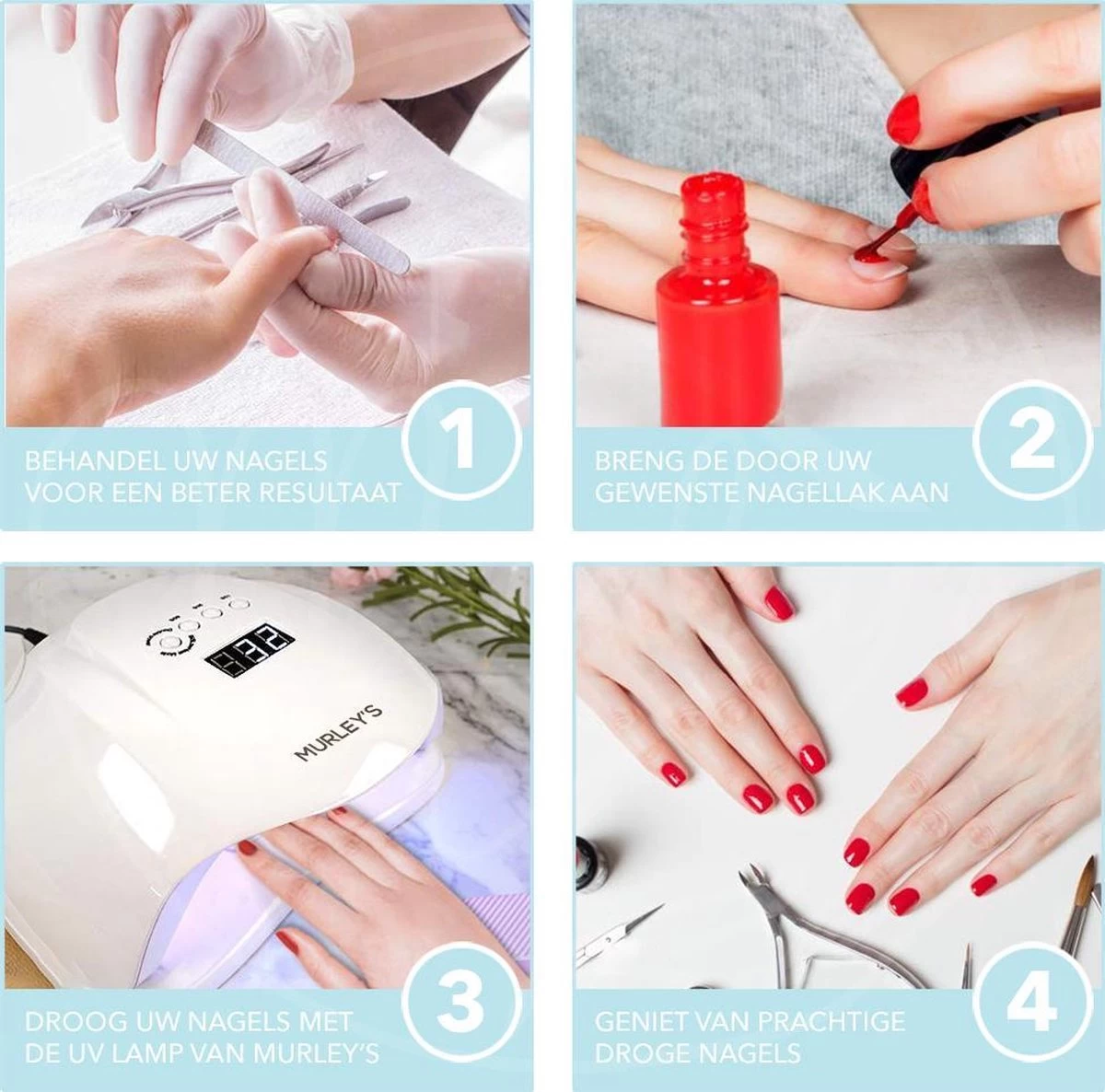 Murley’s Pro Dual Nagellamp Gellak Nageldroger - UV LED Nagel Lamp - 54 Watt - 36 LED’s 5 Murley’s Pro Dual Nagellamp Gellak Nageldroger - UV LED Nagel Lamp - 54 Watt - 36 LED’s - Afbeelding 3