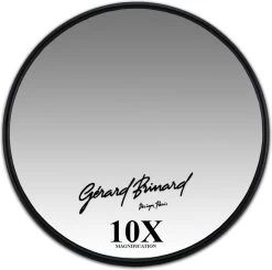 Gérard Brinard Make-up Zuignap Spiegel Mat Zwart Ø15cm 10X Vergroting