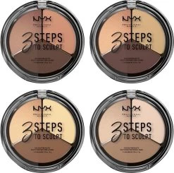 NYX Professional Makeup 3 Steps To Sculpt Face Sculpting Palette - Light 3STS02 - Highlighter En Contouring Make-up - 15 Gr -Cosmeticawinkel 1200x1192 6