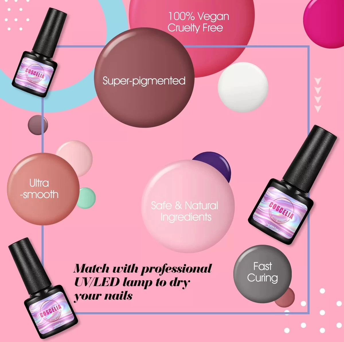 Royala C - Gellak Starterspakket + Inclusief Portable UV LED Lamp + Met 6 Verschillende Gellak Kleuren - Gellak Lamp – Gellac Set - Alle Benodigdheden In Eén 9 Royala C - Gellak Starterspakket + Inclusief Portable UV LED Lamp + Met 6 Verschillende Gellak Kleuren - Gellak Lamp – Gellac Set - Alle Benodigdheden In Eén - Afbeelding 7