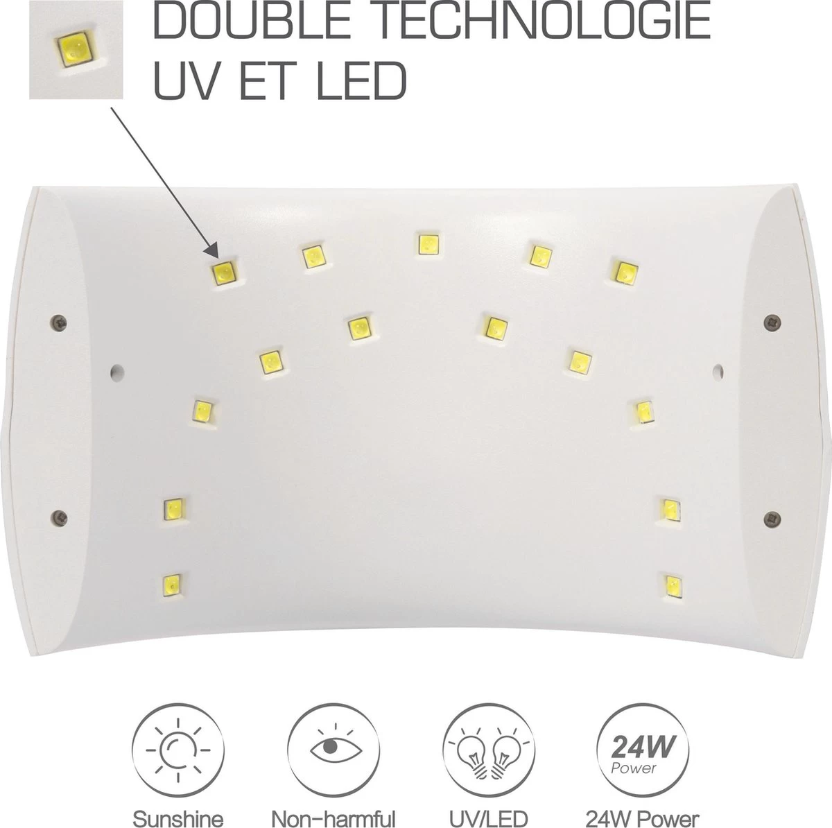 MEANAIL® PARIS - Icone - UV Lamp LED - Nageldroger - 24watt - Wit 4 MEANAIL® PARIS - Icone - UV Lamp LED - Nageldroger - 24watt - Wit - Afbeelding 2