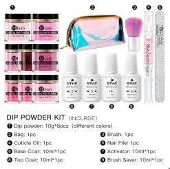 Dipping Powder Starter Kit - 8 Kleuren - Roze - Dip Poeder - Acryl Nagels - Dip Nagels - Meest Complete Starterspakket - Nagel Poeder - MTSSII - -Cosmeticawinkel 1200x1194 8