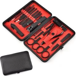 ⭐ATV PERFECTUM Luxe 18-delige - Manicure Set - Zwart Manicureset - Manicure Setje Pedicureset - Nagelschaartje - Nagelknipper – Nagelknipper Set - Manicureset - Manicuresetje -Cosmeticawinkel 1200x1196 2