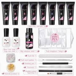 Merkloos Nagels Set - 8 Kleuren - Nagels Starter Set - Met Toplaag, Basislaag, Slipoplossing, Nagelverlengingsgel, Gel Builder - Voor DIY Voor Beginners - Beste Cadeau -Cosmeticawinkel 1200x1198 17