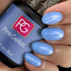 Pink Gellac - Sky Blue - Gellak - Vegan - Blauw - Glanzend - 15ml -Cosmeticawinkel 1200x1200 128