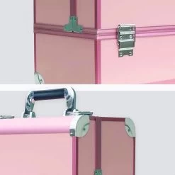 Confibel Cosmetica Koffer - Make Up Koffer Uitklapbaar - 5 Opbergbakken Make-up Koffer - Beautycase/Visagiekoffer /Cosmeticakoffer /Beautycase/ Nagelstylistekoffer - Roze -Cosmeticawinkel 1200x1200 1601