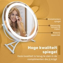 Great's® Make Up Spiegel Met LED Verlichting- ⌀ 40cm - Visagie Spiegel Rond - Extra Close Up Spiegeltje 10x - Wit 12 Great's® Make Up Spiegel Met LED Verlichting- ⌀ 40cm - Visagie Spiegel Rond - Extra Close Up Spiegeltje 10x - Wit -Cosmeticawinkel 1200x1200 1613