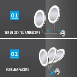 Make-Up Spiegel - 7X Vergroting - LED Licht - Make Up Spiegel Met Verlichting - Vergrootspiegel Met Zuignap - Exclusief Baterijen(Niet Ingegrepen 3AAA)3AAA -Cosmeticawinkel 1200x1200 1640