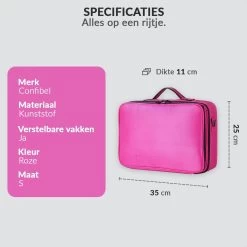 Cosmetica Koffer - Make-up Koffer Met Verstelbare Vakken - Visagie En Nagelstyliste Beauty Koffer - 35x25x11CM - Roze 21 Cosmetica Koffer - Make-up Koffer Met Verstelbare Vakken - Visagie En Nagelstyliste Beauty Koffer - 35x25x11CM - Roze -Cosmeticawinkel 1200x1200 1676