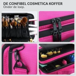 Cosmetica Koffer - Make-up Koffer Met Verstelbare Vakken - Visagie En Nagelstyliste Beauty Koffer - 35x25x11CM - Roze 24 Cosmetica Koffer - Make-up Koffer Met Verstelbare Vakken - Visagie En Nagelstyliste Beauty Koffer - 35x25x11CM - Roze -Cosmeticawinkel 1200x1200 1679