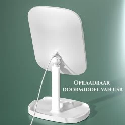 HighHome - Make Up Spiegel Met Led Verlichting - Inclusief 10x Spiegel - 3 Warmtes - 360 °C Draaibaar -Cosmeticawinkel 1200x1200 1731