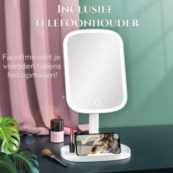 HighHome - Make Up Spiegel Met Led Verlichting - Inclusief 10x Spiegel - 3 Warmtes - 360 °C Draaibaar -Cosmeticawinkel 1200x1200 1732