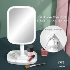 HighHome - Make Up Spiegel Met Led Verlichting - Inclusief 10x Spiegel - 3 Warmtes - 360 °C Draaibaar -Cosmeticawinkel 1200x1200 1733