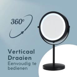 DAY Make-up Spiegel Met Verlichting - LED - 360° Draaibaar - Dubbelzijdig - 5x Vergroting - Scheerspiegel -Cosmeticawinkel 1200x1200 1752