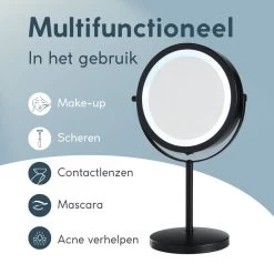 DAY Make-up Spiegel Met Verlichting - LED - 360° Draaibaar - Dubbelzijdig - 5x Vergroting - Scheerspiegel -Cosmeticawinkel 1200x1200 1753