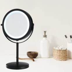 DAY Make-up Spiegel Met Verlichting - LED - 360° Draaibaar - Dubbelzijdig - 5x Vergroting - Scheerspiegel -Cosmeticawinkel 1200x1200 1756