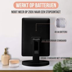 Strex Make Up Spiegel Met LED Verlichting - 3 Verlichtingsmodus - 1/10x Vergroting - 360° Verstelbaar 14 Strex Make Up Spiegel Met LED Verlichting - 3 Verlichtingsmodus - 1/10x Vergroting - 360° Verstelbaar -Cosmeticawinkel 1200x1200 1800