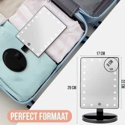 Strex Make Up Spiegel Met LED Verlichting - 3 Verlichtingsmodus - 1/10x Vergroting - 360° Verstelbaar 17 Strex Make Up Spiegel Met LED Verlichting - 3 Verlichtingsmodus - 1/10x Vergroting - 360° Verstelbaar -Cosmeticawinkel 1200x1200 1802
