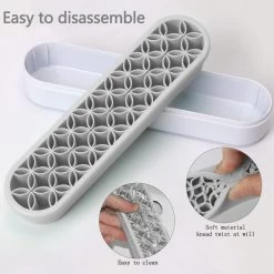 Make Up Organizer - Grijs - Make Up Holder - Kwasten Organizer - Make Up Houder - Nagellak/Lipstick Organizer - Lippenstift Houder - Siliconen -Cosmeticawinkel 1200x1200 1813