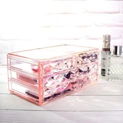 A&K 2in1 Make-up Organizer - 4 Lades Cosmetica Opbergdoos - Kaptafel - Roze -Cosmeticawinkel 1200x1200 1845